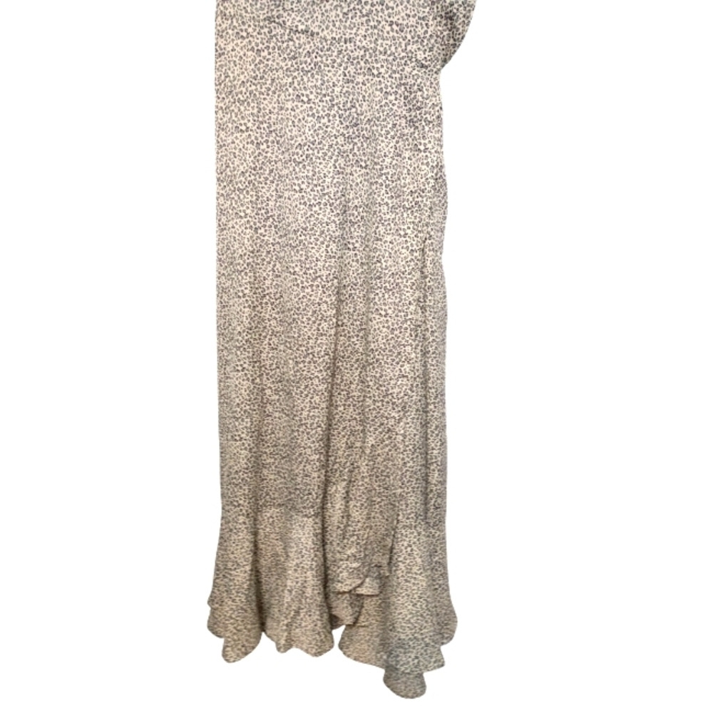 Pretty Garden -Elegant  White/Gray Wrap Dress - Size XL - Picture 4 of 8